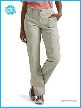 Lee Women's Ultra Lux Comfort Flex-to-Go Utility Pant Loose Straight Leg